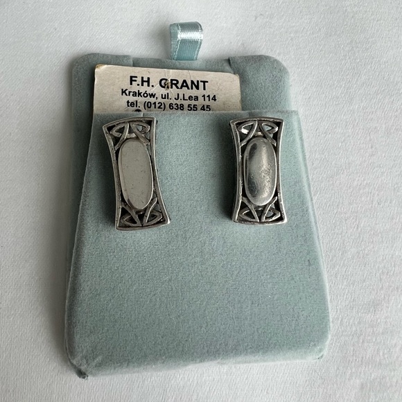 ❤️ Sterling silver earrings, new never worn, with intricate art nouveau details - Picture 1 of 9